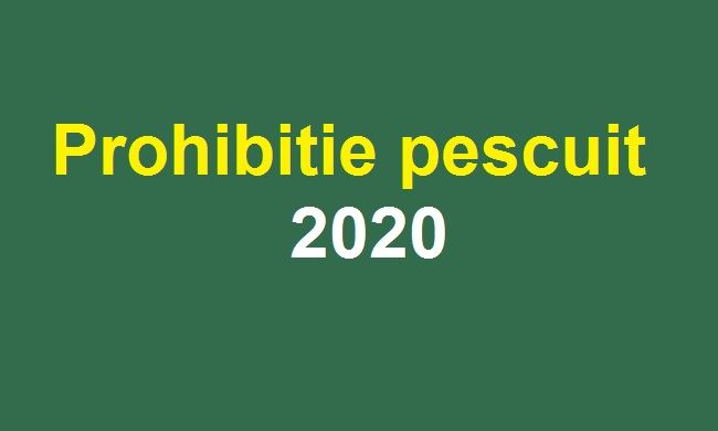 A fost publicat Ordinul privind stabilirea perioadelor şi zonelor de prohibiţie a pescuitului,  în anul 2020 